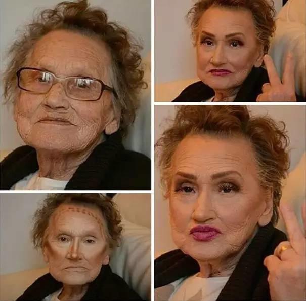 80岁老奶奶让孙女帮她化了个妆，没想到居然成了网红！