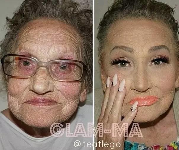 80岁老奶奶让孙女帮她化了个妆，没想到居然成了网红！