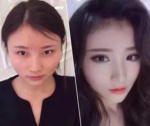 【吴越学校】新娘妆前妆后对比照，会“妆”就是那么任性！（附专业新娘化妆跟妆细节）