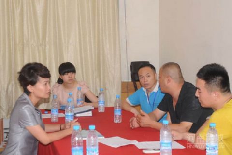 2013年7月26日华龙区团委领导到我校指导检查工作